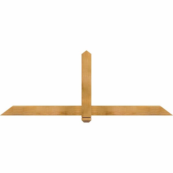 Ekena Millwork Eugene Rough Sawn Timber Gable Bracket, Western Red Cedar, 72"W x 27"H x 2"D x 4"F, 9/12 Pitch GBW072X27X0204EUG00RWR - main